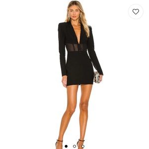 x REVOLVE Chase Jacket Dress in Black by Michael Costello